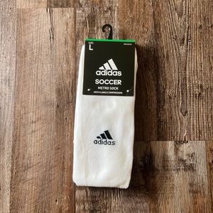 NWT - White and Black Adidas Soccer Metro Socks - Arch & Ankle Compression